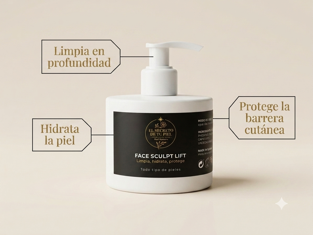Face Sculpt Lift con sus principales beneficios y activos para limpiar, hidratar y proteger la piel.