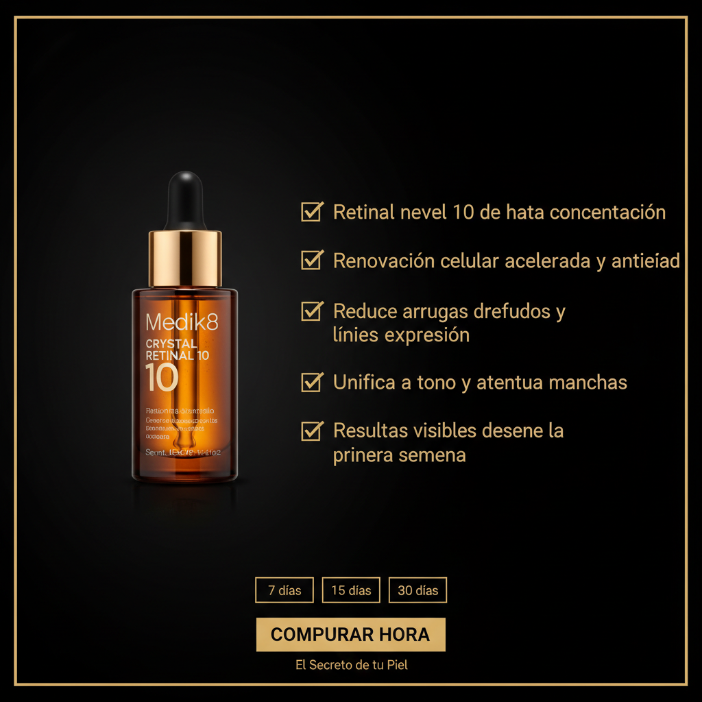 Infografía beneficios Medik8 Crystal Retinal 10