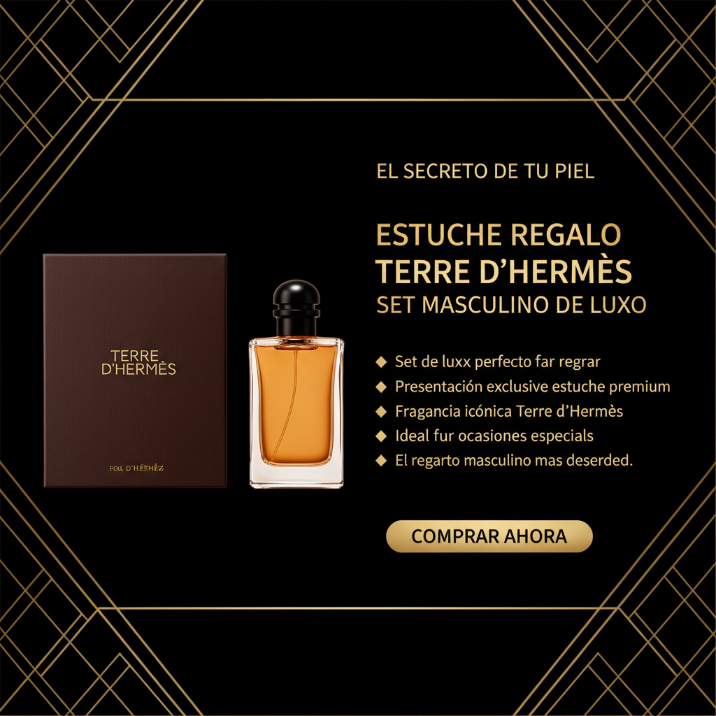 Infografía Estuche Regalo Terre d'Hermès Set Masculino de Lujo
