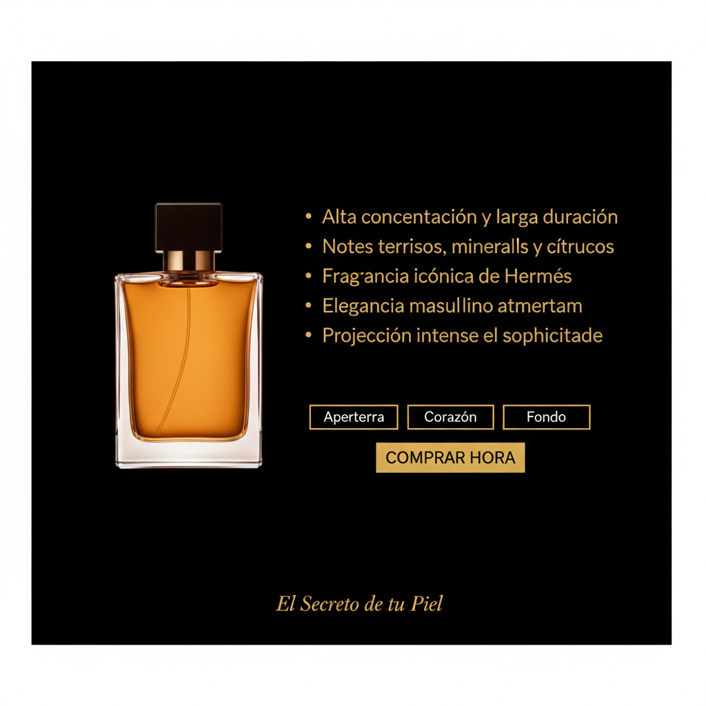 Infografía Terre d'Hermès Parfum 75ml