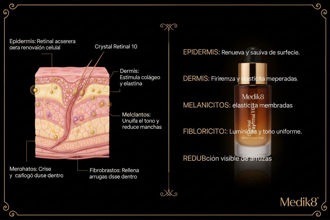 Infografía científica Medik8 Crystal Retinal 10