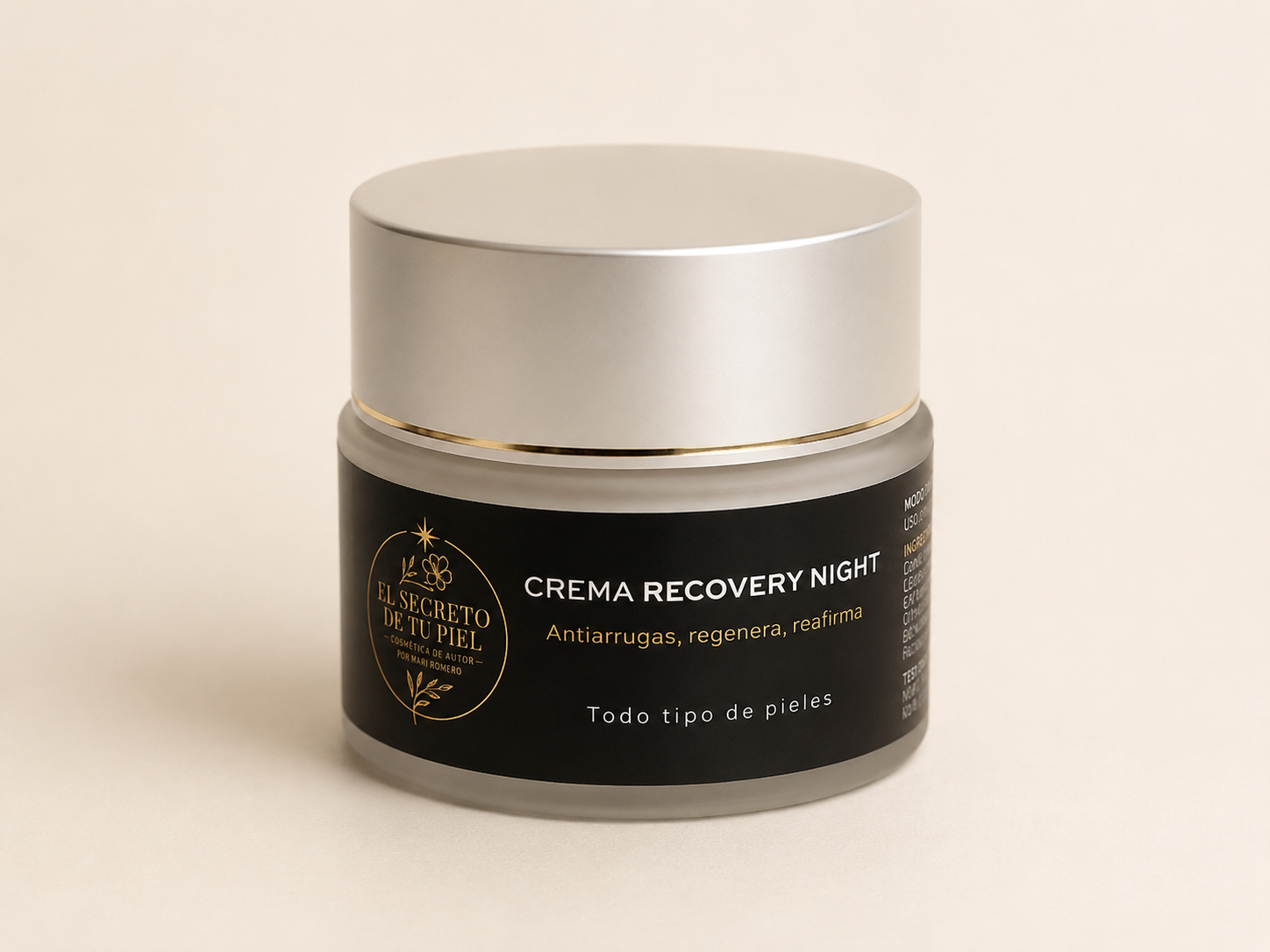 Recovery Night · El Secreto de Tu Piel – Crema facial reparadora de noche