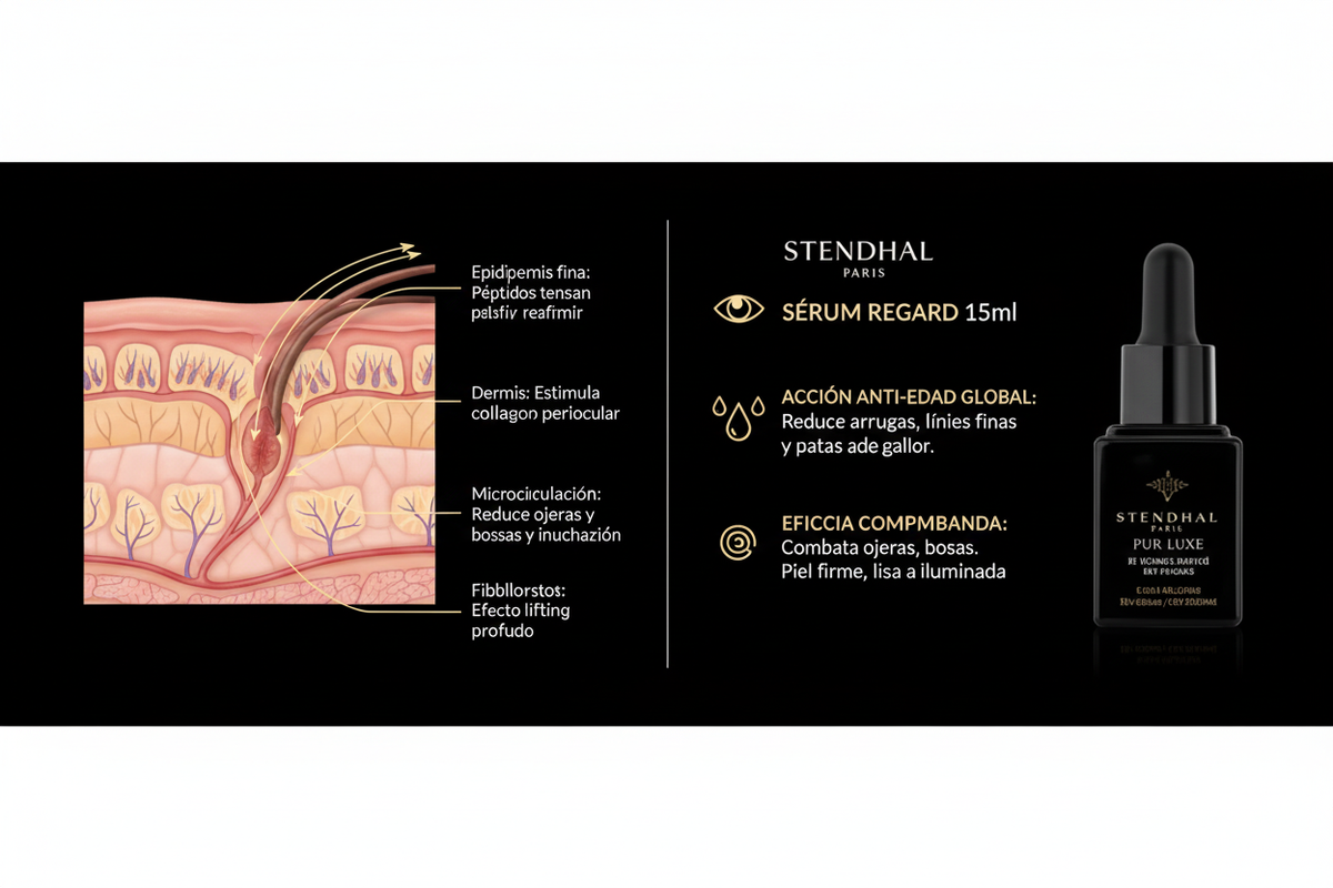 Infografía científica Stendhal Pur Luxe Sérum Regard