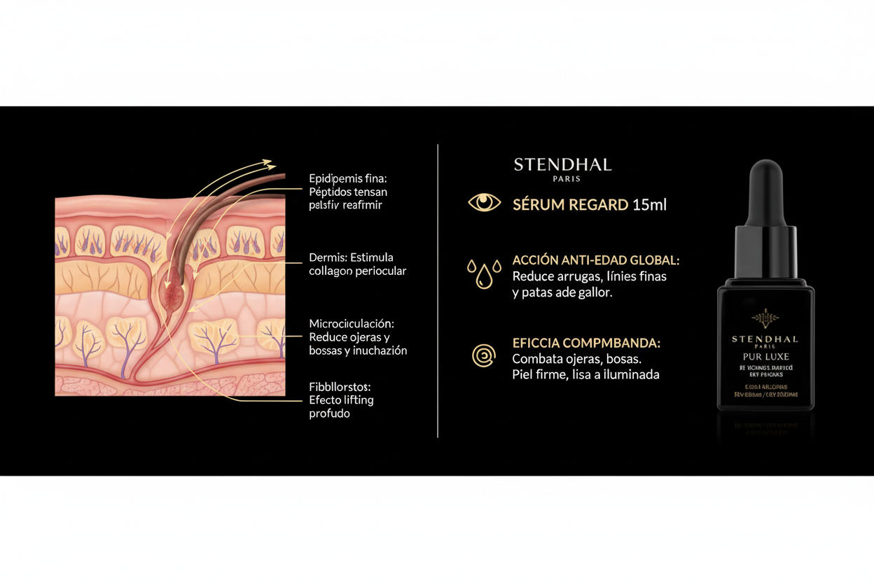 Infografía científica Stendhal Pur Luxe Sérum Regard