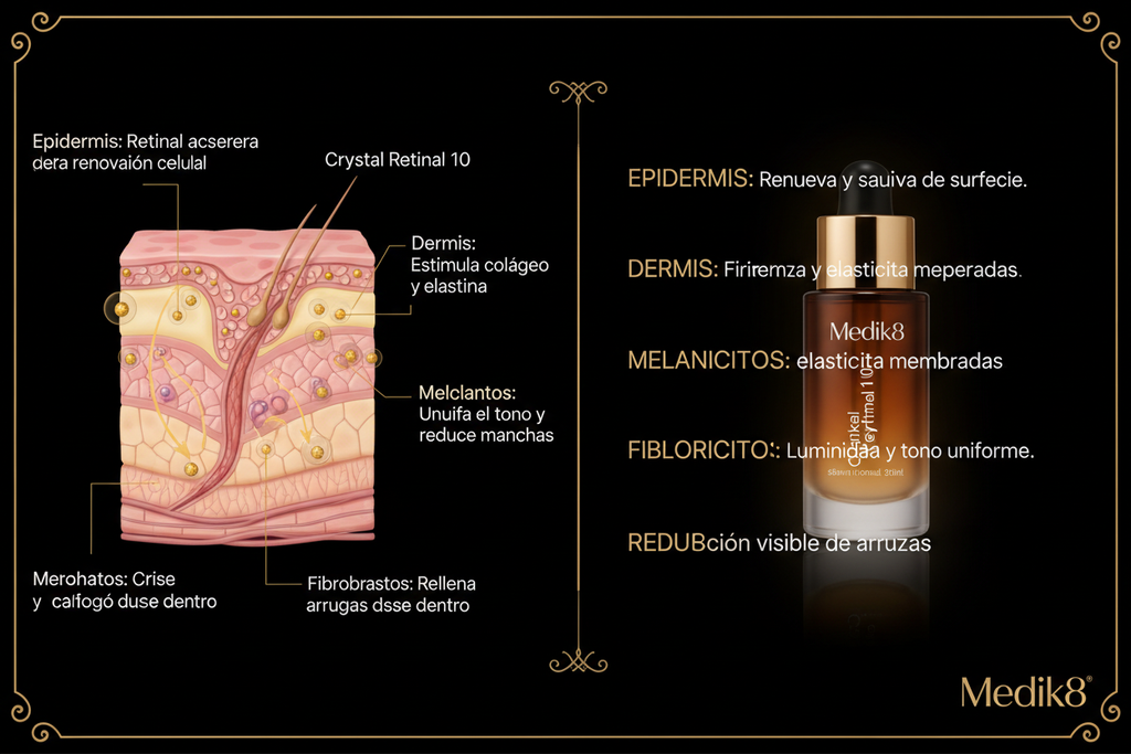 Infografía científica Medik8 Crystal Retinal 10